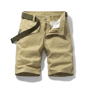 Men's Summer Cotton Shorts Washed Five-point Casual Sports Wear Shorts Khaki Light Gray Dark Blue Army Green Black